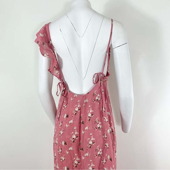 REFORMATION MARLENE TRISTA OPEN-BACK FLORAL DRESS - Picture 11 of 14